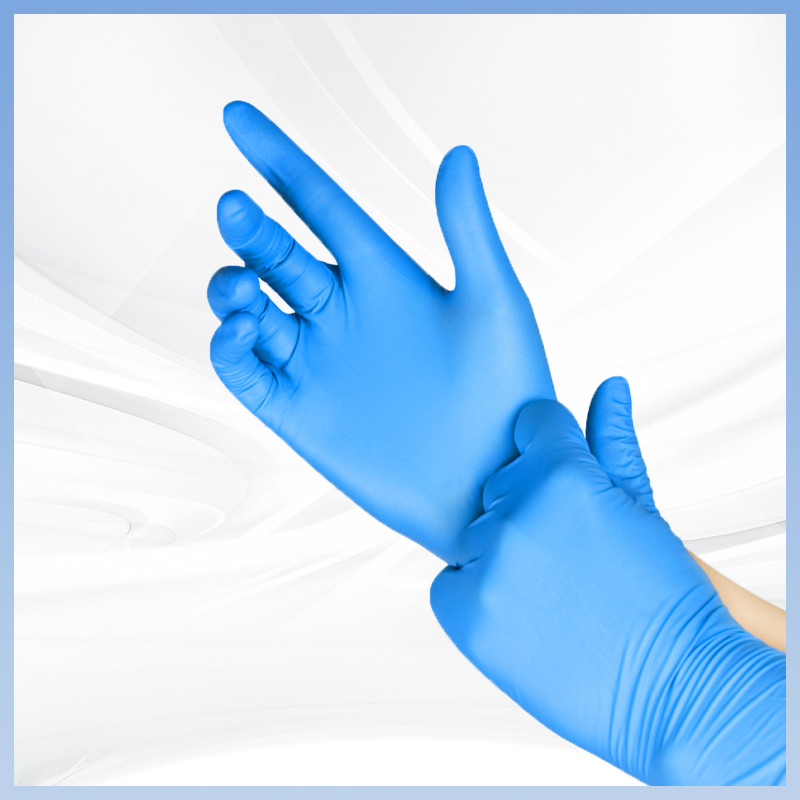 Gants synthétiques bleus jetables de nitriles de 9 pouces résistants aux produits chimiques appropriés pour différentes occasions telles que Foo