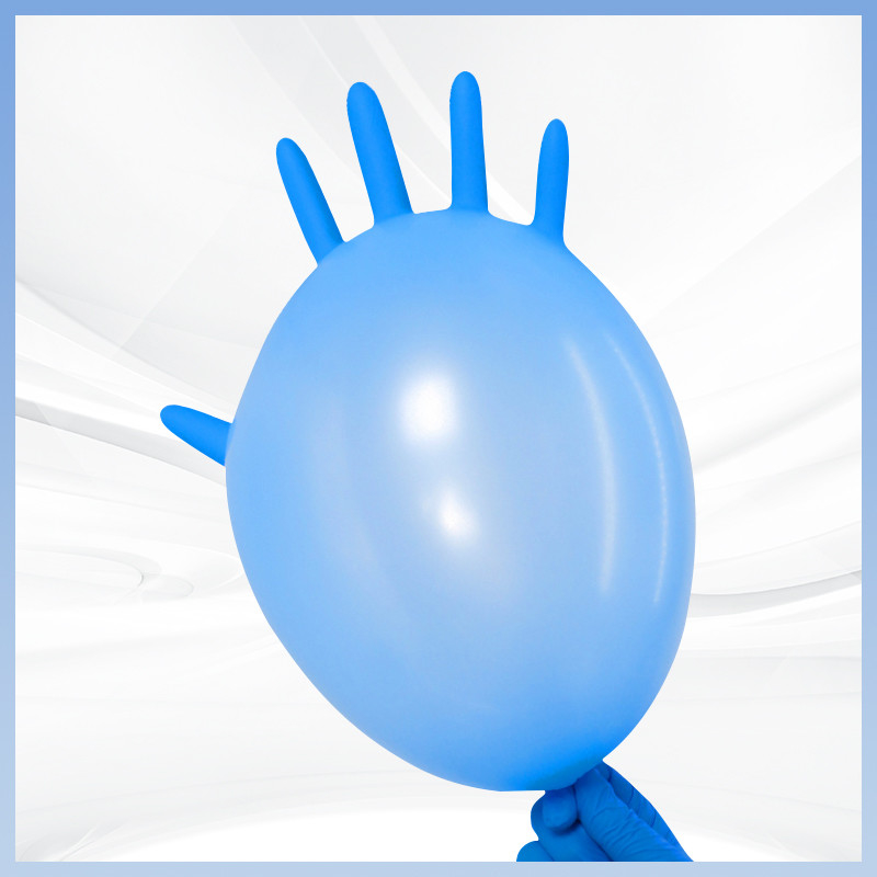 Gants synthétiques bleus jetables de nitriles de 9 pouces résistants aux produits chimiques appropriés pour différentes occasions telles que Foo