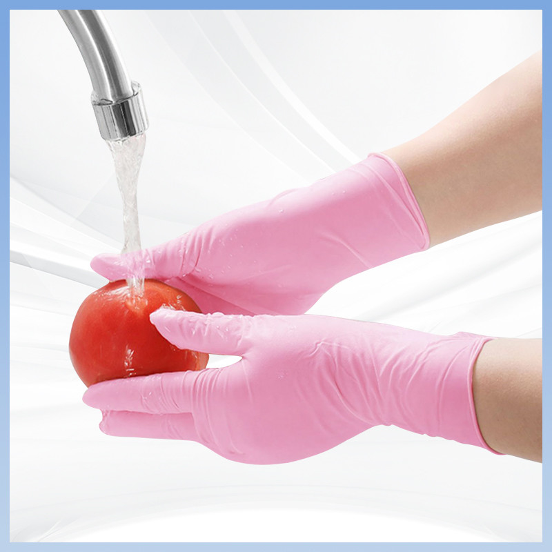 Protection de l'environnement Gants PVC jetables pour le confort et l'automobile Gants PVC roses
