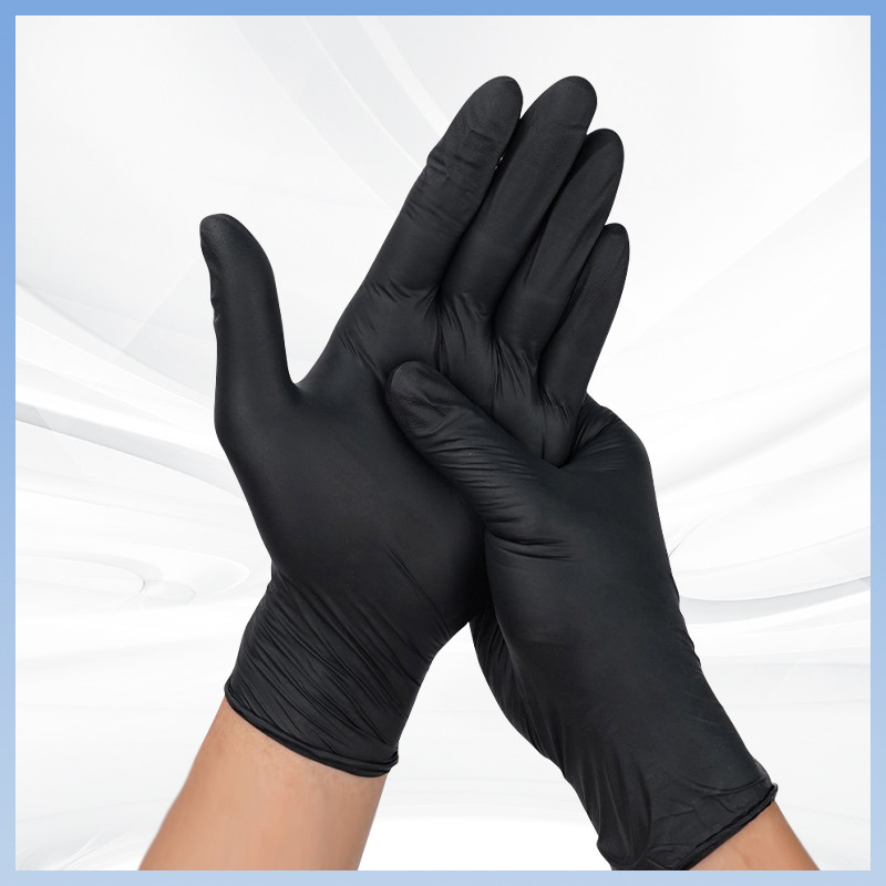 Gants en PVC jetables anti-puncture faciles à manipuler par les animaux Couleur noire