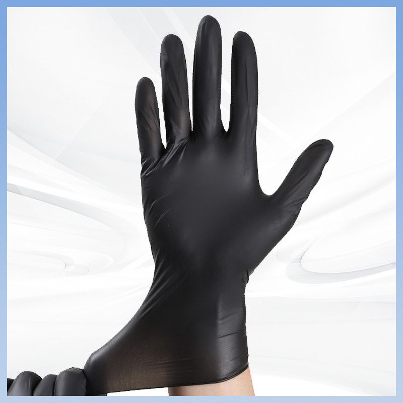 Gants en PVC jetables anti-puncture faciles à manipuler par les animaux Couleur noire