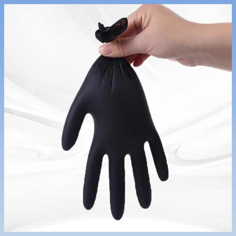 Gants en PVC jetables anti-puncture faciles à manipuler par les animaux Couleur noire