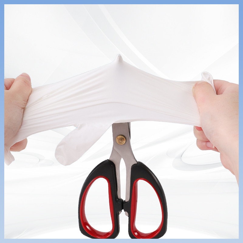 Logo personnalisable Blanc essentiel pour tout lieu de travail Gants en latex jetables pour une protection optimale