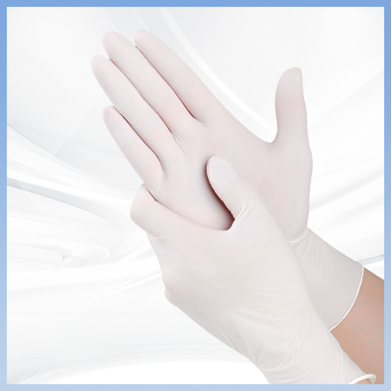 Logo personnalisable Gants en latex blanc Protection abordable Gants en latex jetables pour une sécurité économique